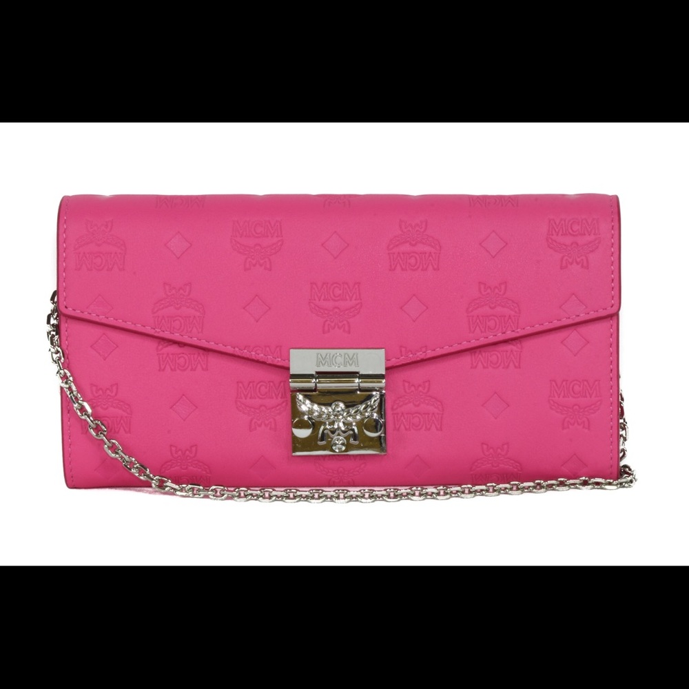 NEW MCM Monogram Large Leather Wallet Bag